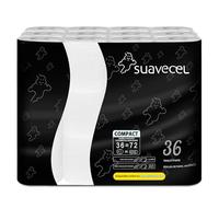 36 Rollos de Papel Higiénico Compacto Doble Capa 100% Celulosa