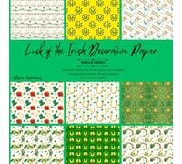 36 Sheets Luck of the Irish-Themed Decorative Paper Pad for Scrapbooking: 9 Single-Sided Designs 8.5" x 8.5" for Crafts