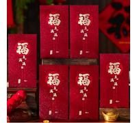 36 sobres rojos para el Año Nuevo Lunar 2026 con símbolos clásicos chinos de la suerte impresos para la observancia monetaria y la tradición cultural (F)