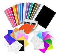 36 unidades de vinilo Smart Permanent para Cricut Joy Xtra 24 x 30,5 cm Smart Adhesive Vinilo Permanente 30 Colores Cambiar Color Frío Brillo Vinilos con 6 láminas de transferencia para Tazas DIY