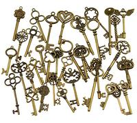 36 Unids Extra Grande Acabado de Bronce Antiguo Llaves Esqueleto Rústico Llave para la Decoración de La Boda Favor, Colgantes, Fabricación de Joyas