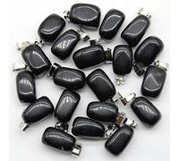 36 unids/lote a granel irregular cristal natural cuarzo piedra colgante para hacer collares colgantes DIY, NO.9