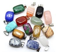 36 unids/lote a granel irregular cristal natural cuarzo piedra colgante para hacer collares colgantes DIY, NO.1