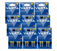 36 VARTA LONGLIFE POWER ALKALINE AAA LR03 BATTERIES 1.5V MICRO E92 MN2400 NUEVO