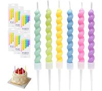 36 velas de colores, velas de cumpleaños para decorar una fiesta de cumpleaños, se aplican a fiestas de cumpleaños y decoración de pasteles (rosa, amarillo claro, amarillo oscuro, azul claro, azul