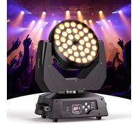 36 x 10 W RGBW Cabeza Móvil LED 4 en 1 Zoom Beam Wash Efecto Luces de Discoteca dmx Iluminación de escenario para Navidad, fiestas, clubes, conciertos, bodas, eventos de discoteca
