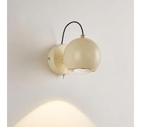 360° Adjustable Magnetic Wall Sconce Lamp Modern Cream Style Wall Light with On/Off Switch 8W Bedside Reading Wall Lamp Aluminum Nordic Sconces for Desk and Study Room Clear Glass Shade (Size :/Warm L