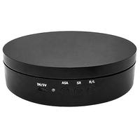 360 Degree Rotating Display Stand,45/90/180/360 Degree Adjustable,Three Power Supply Modes,Maximum Load-Bearing Capacity 8Kg,For Live Platform Product Display Table, LJJY-KK, Black