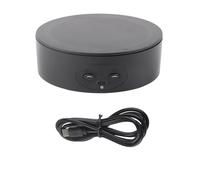 360 Degree Rotating Display Stand,Electric Rotating Turntable,Maximum Load 6.6lb Rotating Display Stand for Display Jewelry Watches Digital Products Wine Bottles Cosmetic (Black)