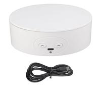 360 Degree Rotating Display Stand,Electric Rotating Turntable,Maximum Load 6.6lb Rotating Display Stand for Display Jewelry Watches Digital Products Wine Bottles Cosmetic (White)