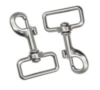 360 Degree Rotating Eye Bolt Snap Hook Silver | 304 stainless steel, seawater compatible, no rust, 80mm total length, silver finish