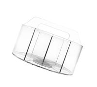360 Degree Rotating Pen Holder 6 Compartment Clear Acrylics Pen Holder Desk Organizers Art Supply Storage Box Office Desk
