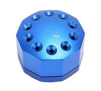 360 Degree Rotating Screwdriver Storage Box Lightweight Screwdriver Holder for Chisel Needle Watch Repair Tool Aluminum Alloy 10 Holes Christmas Gifts (Blue)