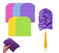 360° Electrostatic Duster Refills - The Sustainable Choice For A Dust-Free Home, Duster Refills Reusable For Multi-Surface Home Cleaning, Car, Pet Hair, Furniture and Office (1Handle+10Refills)