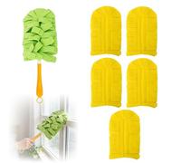 360° Electrostatic Duster Refills - The Sustainable Choice for a Dust-Free Home, Washable & Reusable Microfiber Duster Refills, Fits Standard Dusters Handles (Yellow)