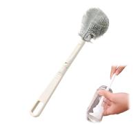 360° Flexible Silicone Bottle Brush with Long Handle, 360°Silicone Bottle Brush with Long Handle, Soft Bristle Silicones CupBrush for Narrow Neck Bottles (Grey)