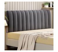 360° Fully Wrapped Headboard Cover, Quilted Padded Headboard Cover For Queen, King, Full Size Beds, Dust-Proof and Stretchable Side, Thickly Padded PP(Gray,150cm)