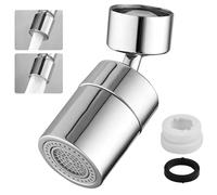360 Giratorio Aireador Grifo, Aireador Grifo Cocina Giratorio 360°, Adaptador para Grifos de Cocina y Baño con 2 Modos de Pulverización, Compatible con Roscas M22 y M24, Ahorro de Agua Eficaz