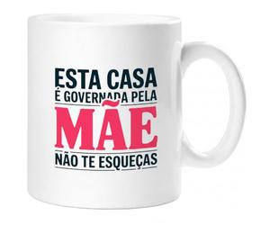 360 Onlineprint Canecas para mãe - Presente dia da mãe | Caneca de cerâmica 325ml | Aqui Manda a Mãe