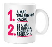 360 Onlineprint Canecas para mãe - Presente dia da mãe | Caneca de cerâmica 325ml | As Regras da Mãe