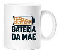 360 Onlineprint Canecas para mãe - Presente dia da mãe | Caneca de cerâmica 325ml | Bateria da Mãe