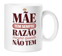 360 Onlineprint Canecas para mãe - Presente dia da mãe | Caneca de cerâmica 325ml | Mãe Tem Sempre Razão