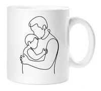 360 Onlineprint Tazas para PADRE/PAPÁ - Regalo Día del Padre | Taza de Cerámica 325ml | Diseño de papá y hijo