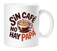360 Onlineprint Tazas para PADRE/PAPÁ - Regalo Día del Padre | Taza de Cerámica 325ml | Papá sin café