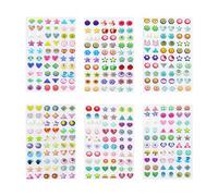 360 pegatinas de cristal 3D para niños, pegatinas de cristal para niñas, pegatinas decorativas para uñas, pendientes autoadhesivos, pegatinas lindas