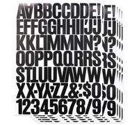 360 pegatinas de letras, 5 hojas de 1,5 pulgadas, autoadhesivas, kit de punzonado para buzón, scrapbook, bricolaje y manualidades, letras adhesivas resistentes a la intemperie, color negro