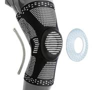 360 RELIEF Rodillera Compresion Hombre Y Mujer - Rodillera Con Almohadilla De Gel De Rótula Y Estabilizadores Laterales Palestra, Correr, Running, Apoyo Conjunto - Con Bolsa Para Lavar