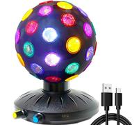 360 ° rotating disc LED night light projector with adjustable speed/brightness for pressure relief, parties, birthdays, bars (USB operation/battery)