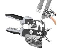 360° Rotating Leather Hole Punch, Heavy Duty Belt Hole Puncher, 8.66 inches Adjustable Hand Tool, Precision Punching Pliers for Phone Cases, Handmade Crafts & Projects