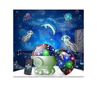 360 Rotating Night Light Projector for Kids, 17 Light Modes, 9 Lullabies, 3 Projection Films, Remote Control & Timer, Ages 3-8