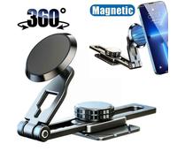 360 Rotation Magnetic Phone Holder Foldable Car Mount Stand Dashboard Universal