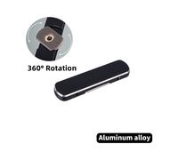 (360 Ruota Nero) Soporte universal mini pieghevole en metal para celular Lega di alluminio invisibile