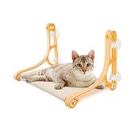 360 Sunny Cat Window Perch Hamaca y Estante de Descanso 2 en 1 montado con ventosas Cama para Gatos Interior ahorradora Espacio Transpirable Alta Capacidad Carga