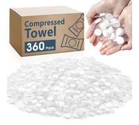 360 toallas comprimidas, mini tabletas de toalla comprimida, toallas faciales comprimidas desechables, toalla de camping, pañuelos portátiles comprimidos a granel para el hogar, viajes, deportes al
