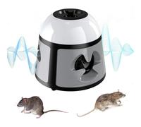 360 °Ultrasonic Repelente de Ratones,Ultrasonico Ahuyentador de Ratas,con Luces Estroboscópicas y Alarma de Voz,Repelente con 4 ultrasonidos modulares,para Garaje, sótano, jardín,casa