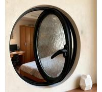 360° Ventana Redonda Giratoria De Aleación De Aluminio,Ventanas Decorativas Ventiladas,Ventana De Ojo De Buey De Con Manija Para Decoración De Pared,Ventana Abatible Para Cocina(80CM/31.5IN)