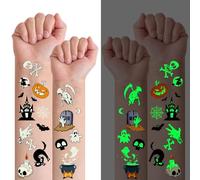 360PCS Tatuajes Halloween Niños, 30 Hojas Tatuajes Temporales Niños Tatuaje Luminoso Halloween Pegatinas, Falso Tatuajes Tatoo para Infantiles Fiesta Tatuajes Impermeables Tattoo