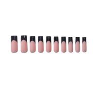 360x/Box French Black Tip Falso Nail Press On Nails Artificiales Full Stick On Nails Manicura Accesorios