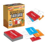 363 tarjetas flash en español - Aprender español para adultos, niños y principiantes - Conjugación de verbos en español en presente indicativo - Tarjetas flash de español a inglés - Tarjeta flash de