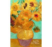365 Day Journal Vincent Van Gogh Vase with Twelve Sunflowers: Undated Yearly Diary, Unlined Pages, Planner Notebook, 6 x 9 inches