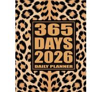 365 DAYS 2026 DAILY PLANNER: Leopard Print Themed Cover Dairy Schedule One Page Per Day | Jan 2026 to Dec 2026 | Calendar To do list Password Log book