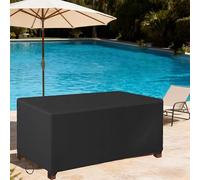 365 x 55 x 35cm/Largo x Ancho x Alto Fundas para Muebles de Jardin Impermeables Anti-UV Fundas para Mesas de Jardin tela Oxford 420D Funda Mesa Jardin Rectangular Protectora para Muebles, Negro