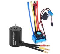 3650 3100KV Juego ESC de motor sin escobillas, accesorio para automóvil RC 1/10, ESC de alto rendimiento 45A/60A/80A/120A con 50000 RPM para carreras de modelos RC, pieza de (120A)