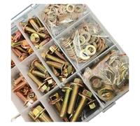 366 piezas de pernos y tuercas brida métricas M5 M6 M8 8., tapa hexagonal dentada, hexagonales, rosca gruesa acero Faste