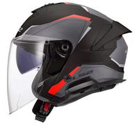 LS2 OF618 Verso II Air Casco Jet, negro/rojo, Talla M (57/58)