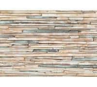 368x254cm Gigante Foto Pintado Cuarto de Estar Blanqueado Natural Madera Tabla